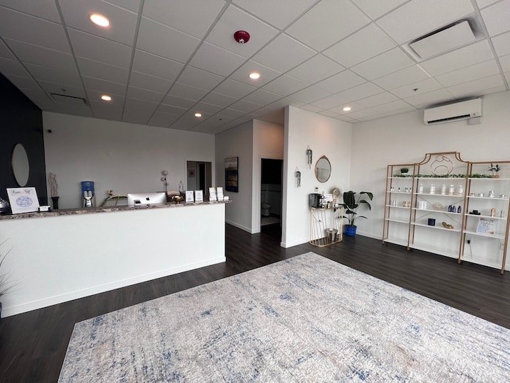 The Loveland front desk and retail shelves