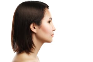 Jawline and neck in profile